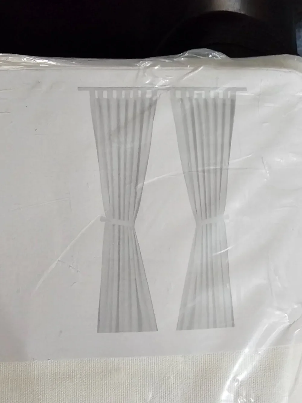 Ikea Lenda Curtain 2 Panels Tab Top Off White Cream 55 x 98